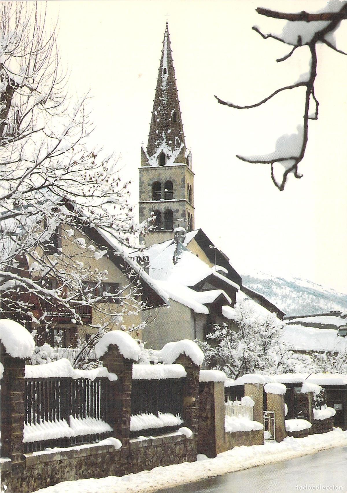 Postales: Postal de Mon&ecirc;tier-les-Bains bajo la nieve, Serre-Chevalier Francia
