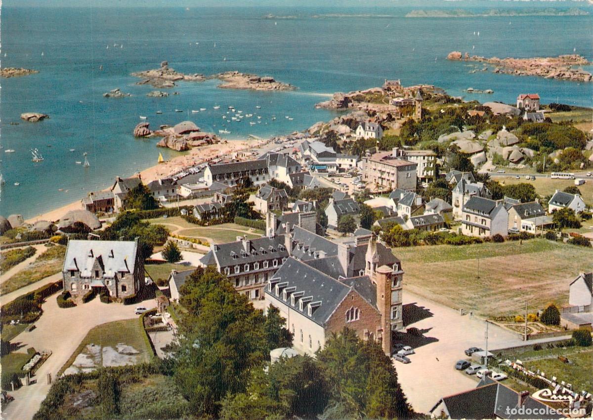 Postales: Postal de Tr&eacute;gastel Vista A&eacute;rea de la Costa de Breta&ntilde;a Francia