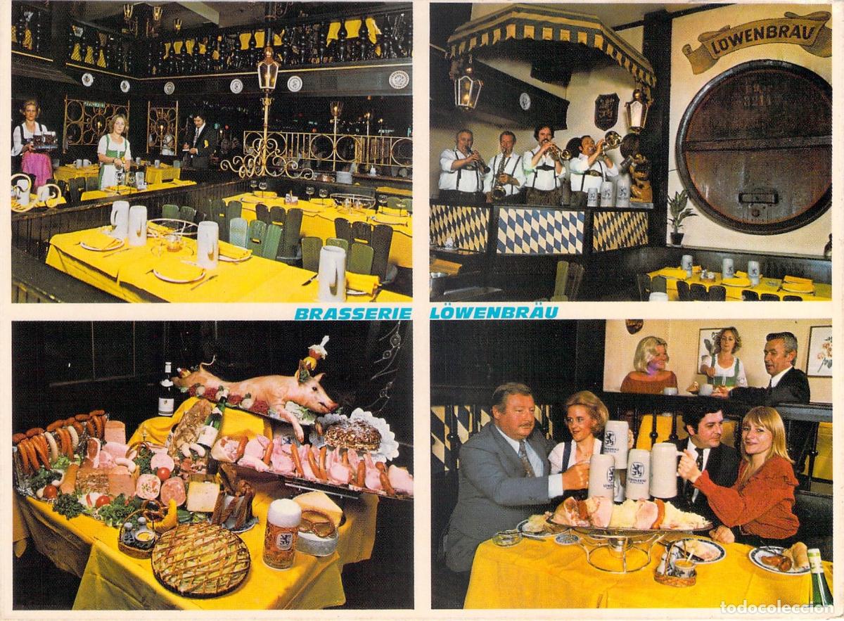 Cartes Postales: Postal Brasserie L&ouml;wenbr&auml;u Champs-&Eacute;lys&eacute;es Par&iacute;s