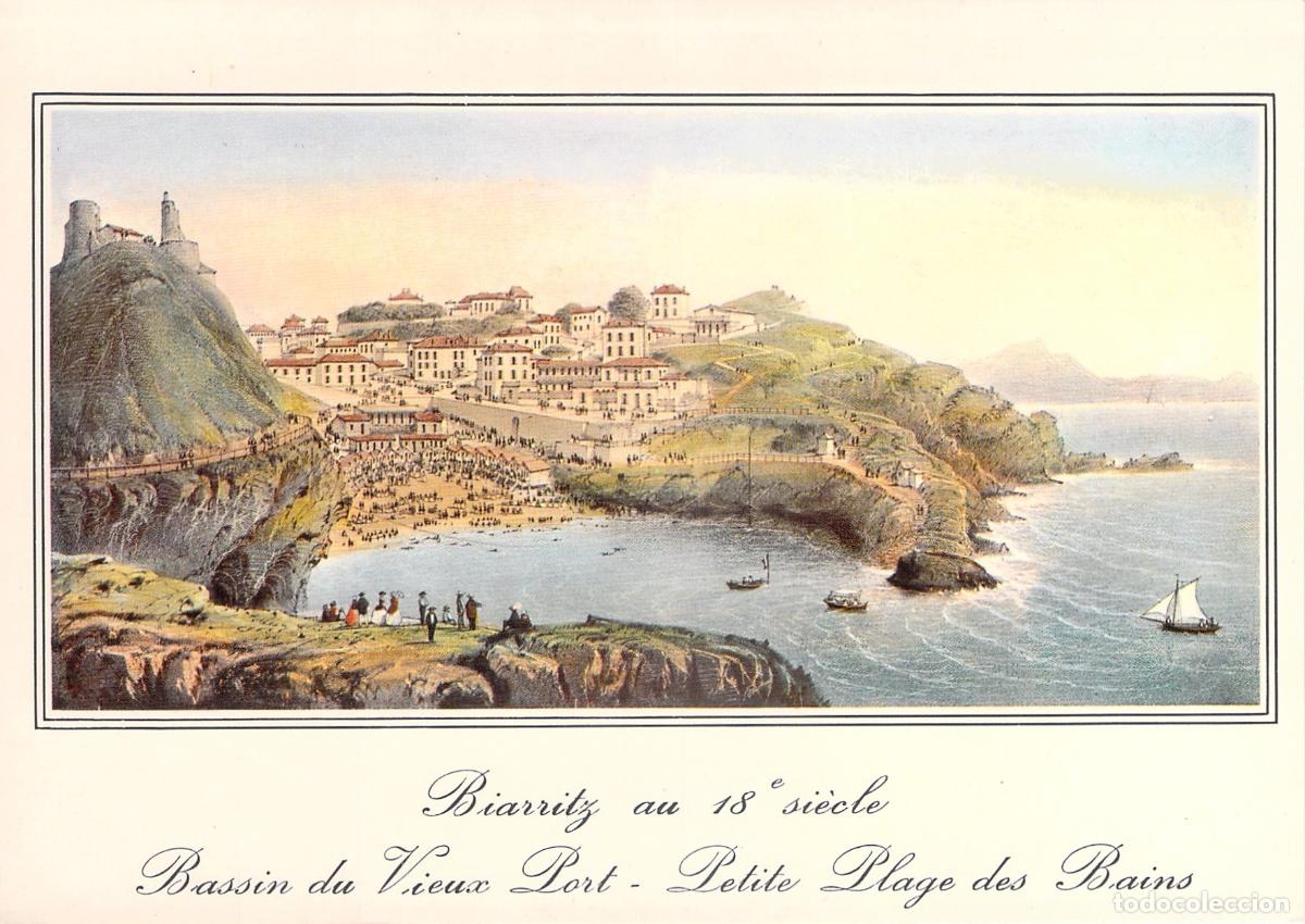 Postales: Postal de Biarritz - Bassin du Vieux Port y Playa