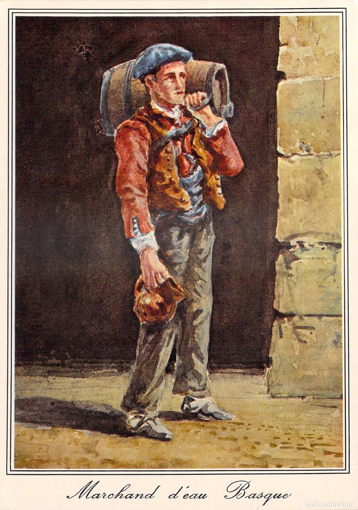 Postales: Postal Aguador del Pa&iacute;s Vasco, Acuarela de Chatagneau