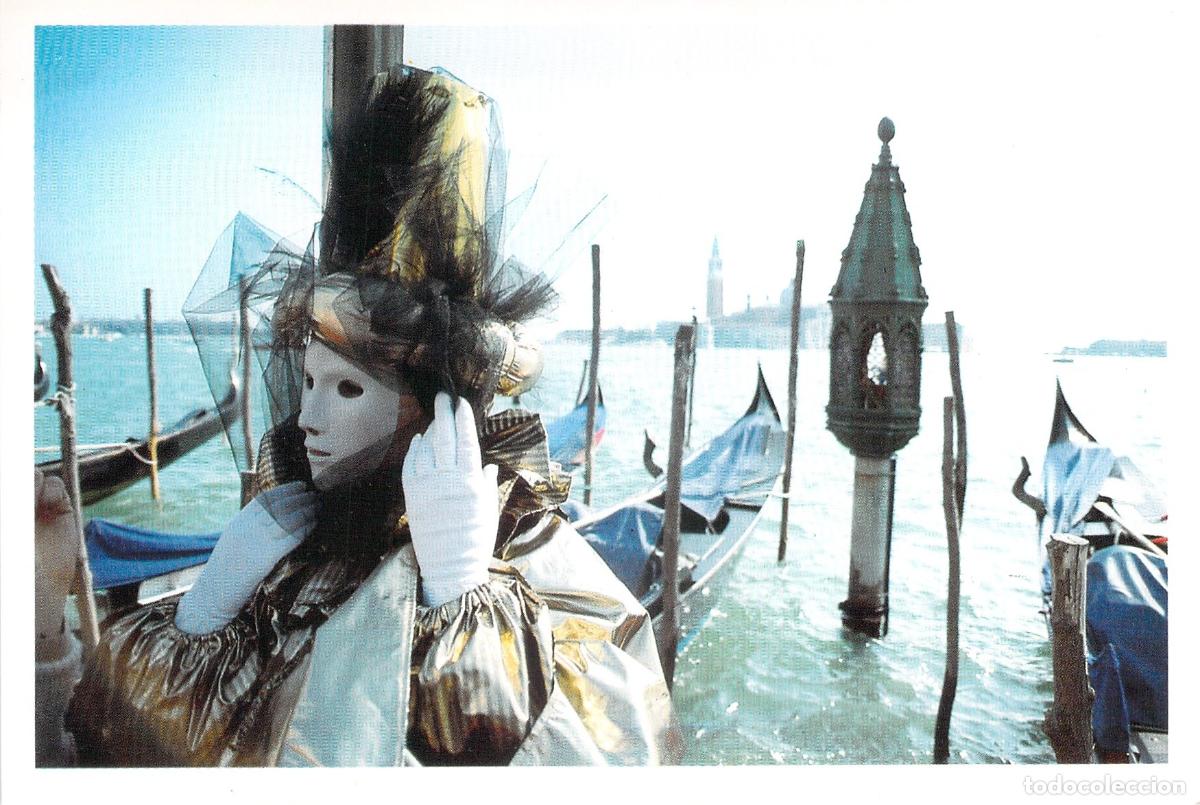 Postales: Postal Publicitaria de Champagne Henriot, M&aacute;scara en Carnaval de Venecia