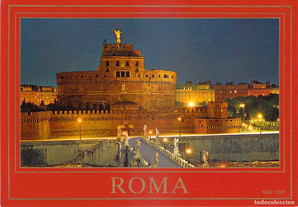 Postais: Postal de Roma Castel Sant Angelo Vista Nocturna