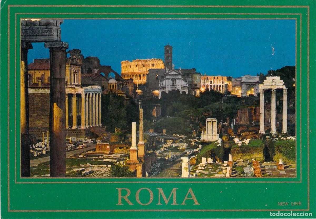 Postais: Postal de los Foros Imperiales y Coliseo en Roma