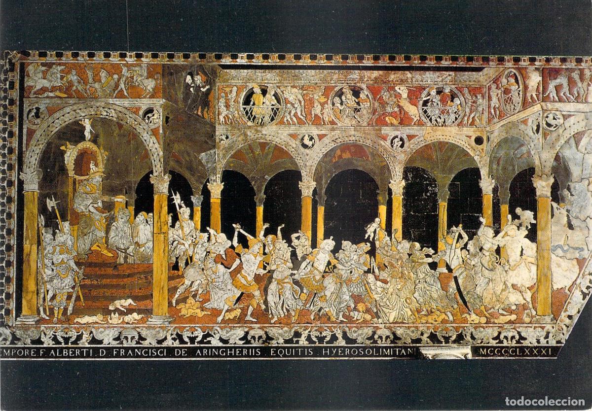 Postales: Postal Pavimento de la Catedral de Siena - Matanza de los Inocentes