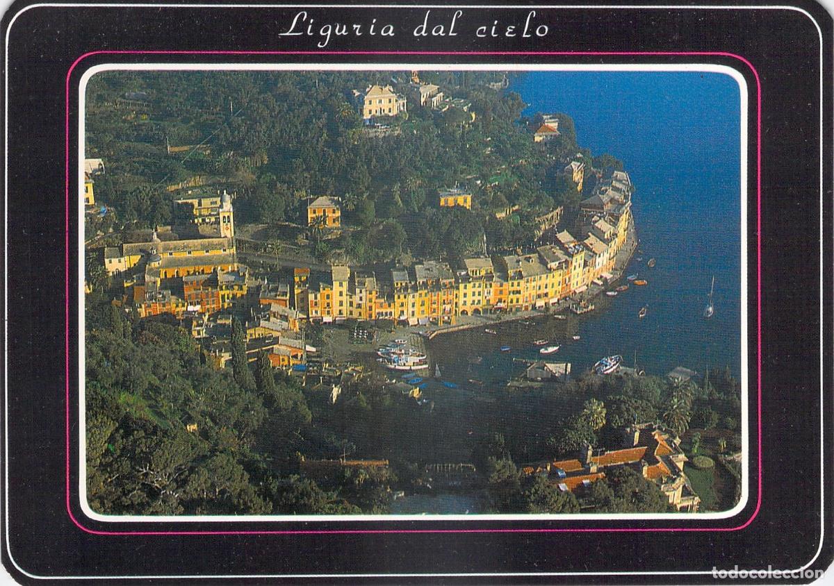 Postales: Postal de Portofino, Vista A&eacute;rea de la Bah&iacute;a en Liguria