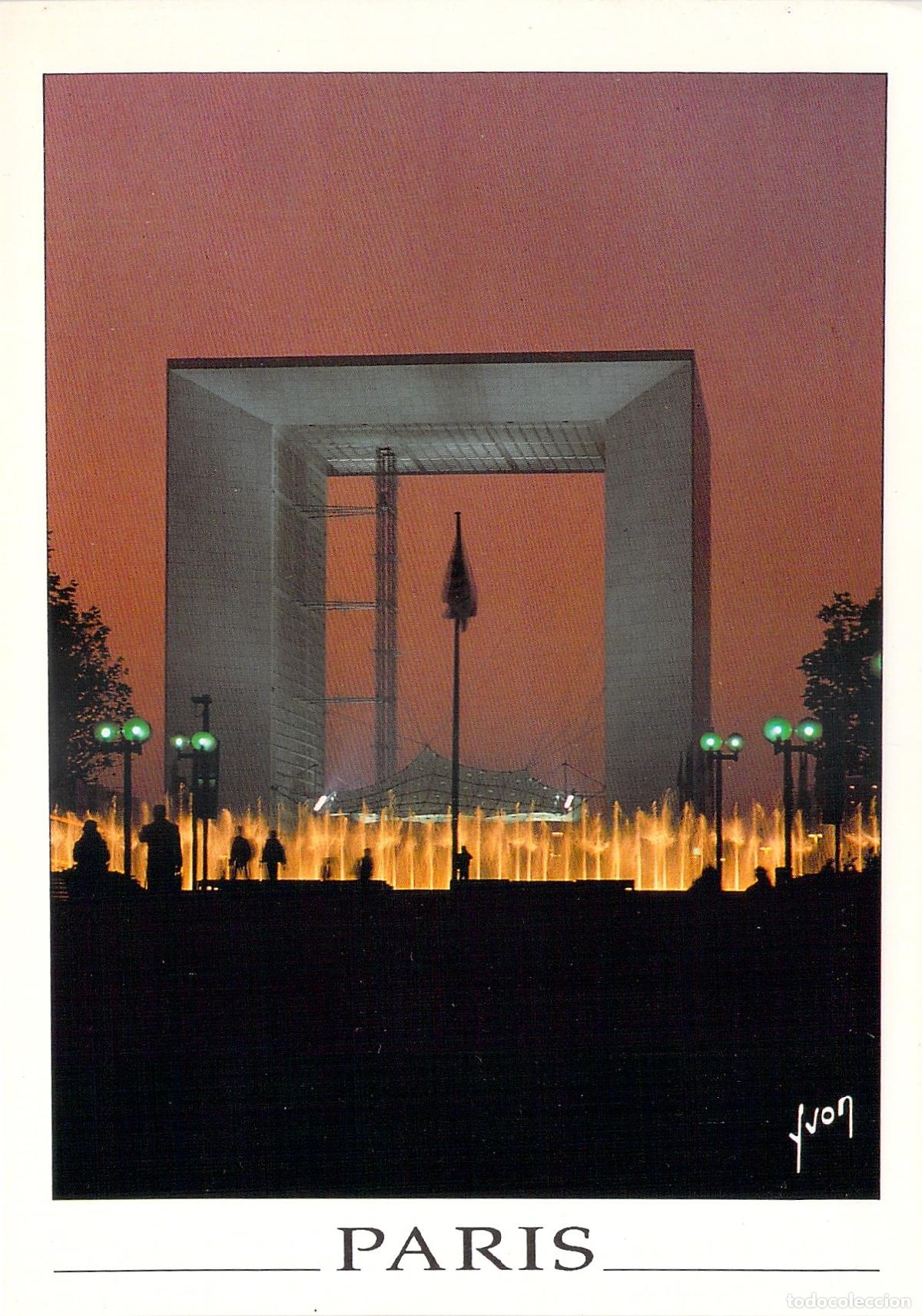 Postales: Postal de Par&iacute;s L'Arche de la D&eacute;fense Iluminada