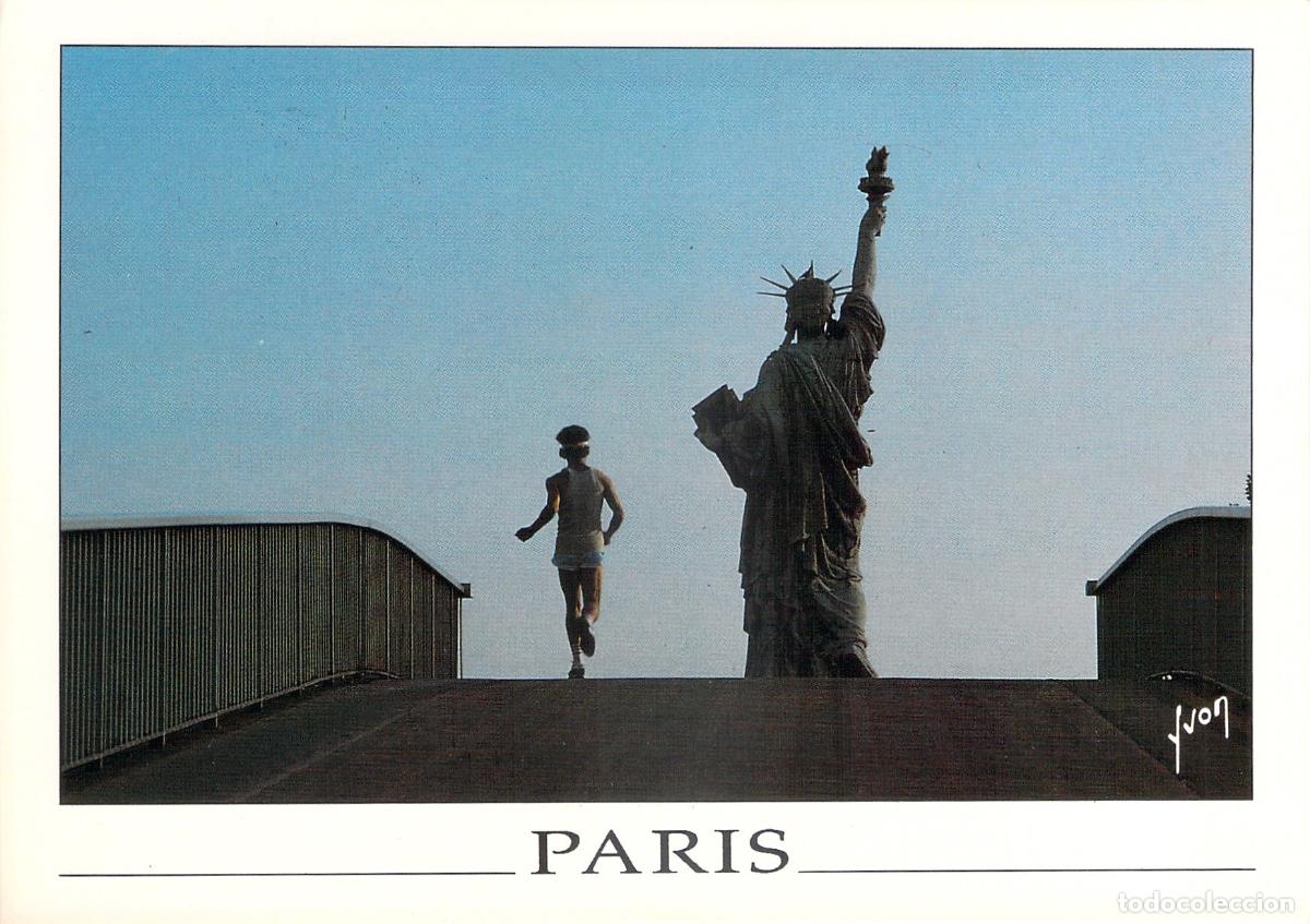 Postales: Postal de Par&iacute;s con el Corredor y la Estatua de la Libertad