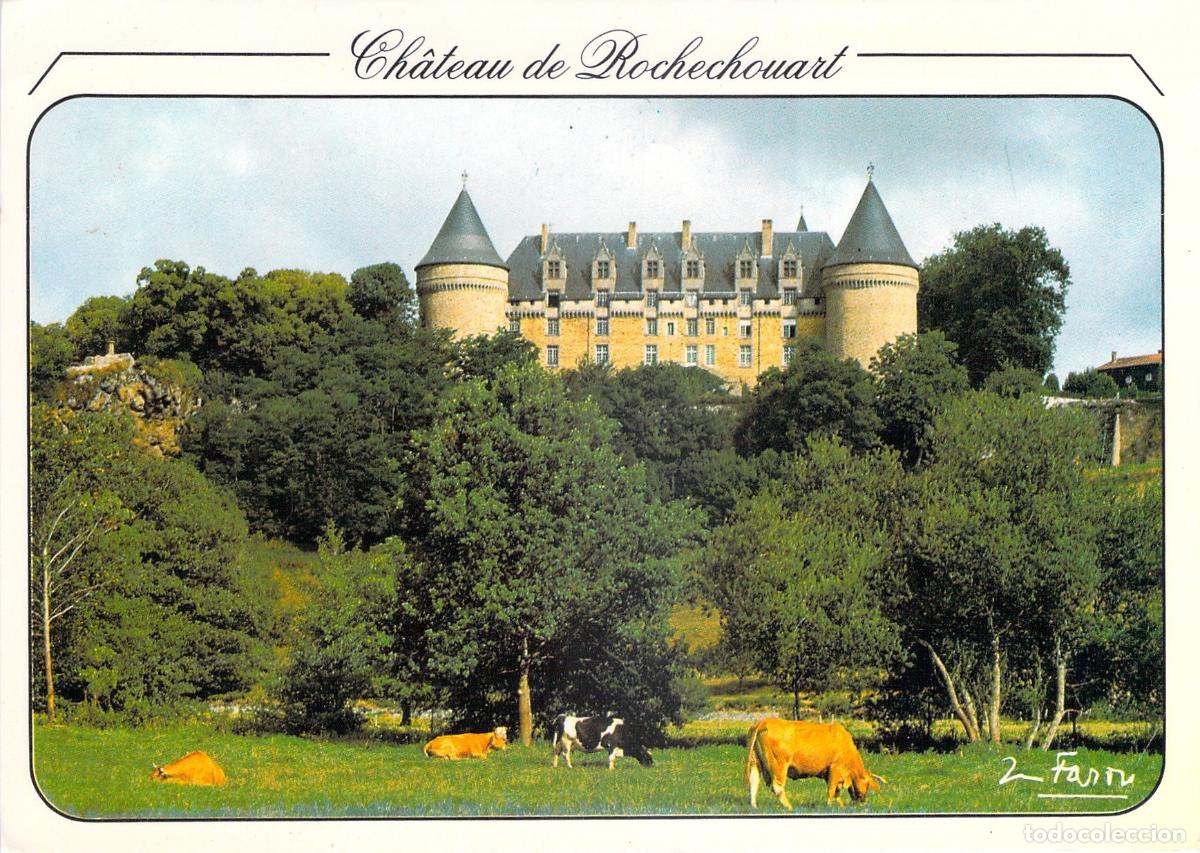 Postais: Postal del Castillo de Rochechouart en Haute-Vienne Francia