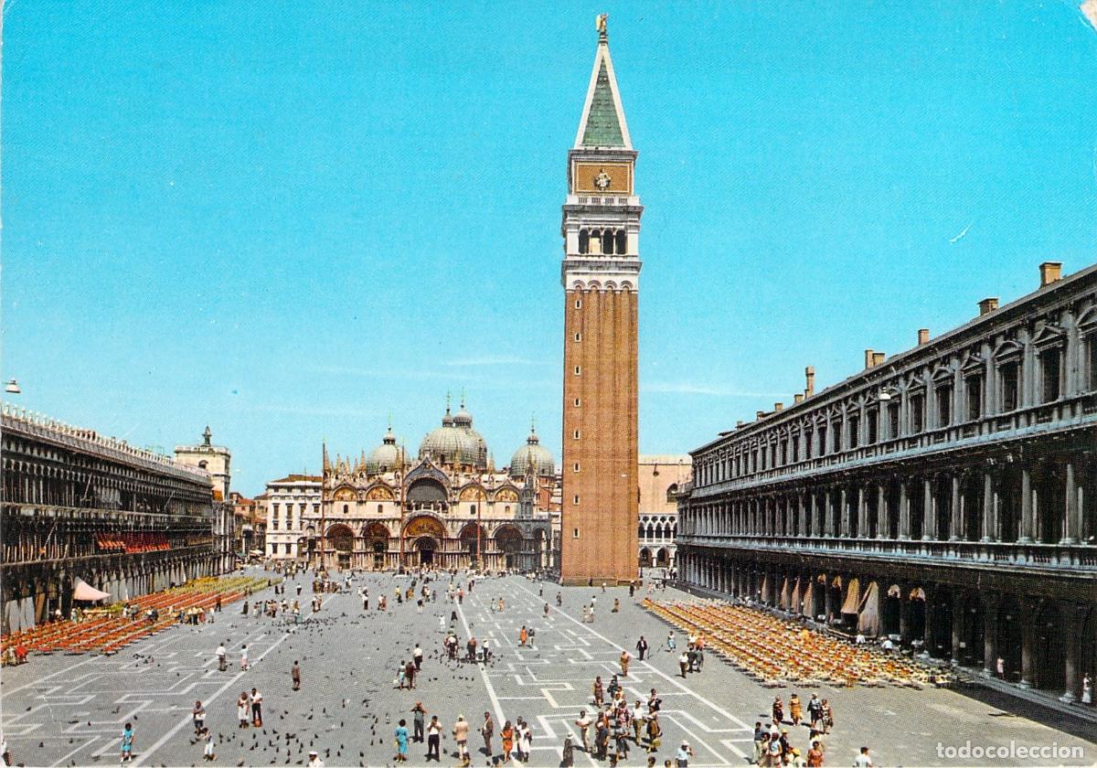 Postais: Postal de la Piazza San Marco en Venecia Italia