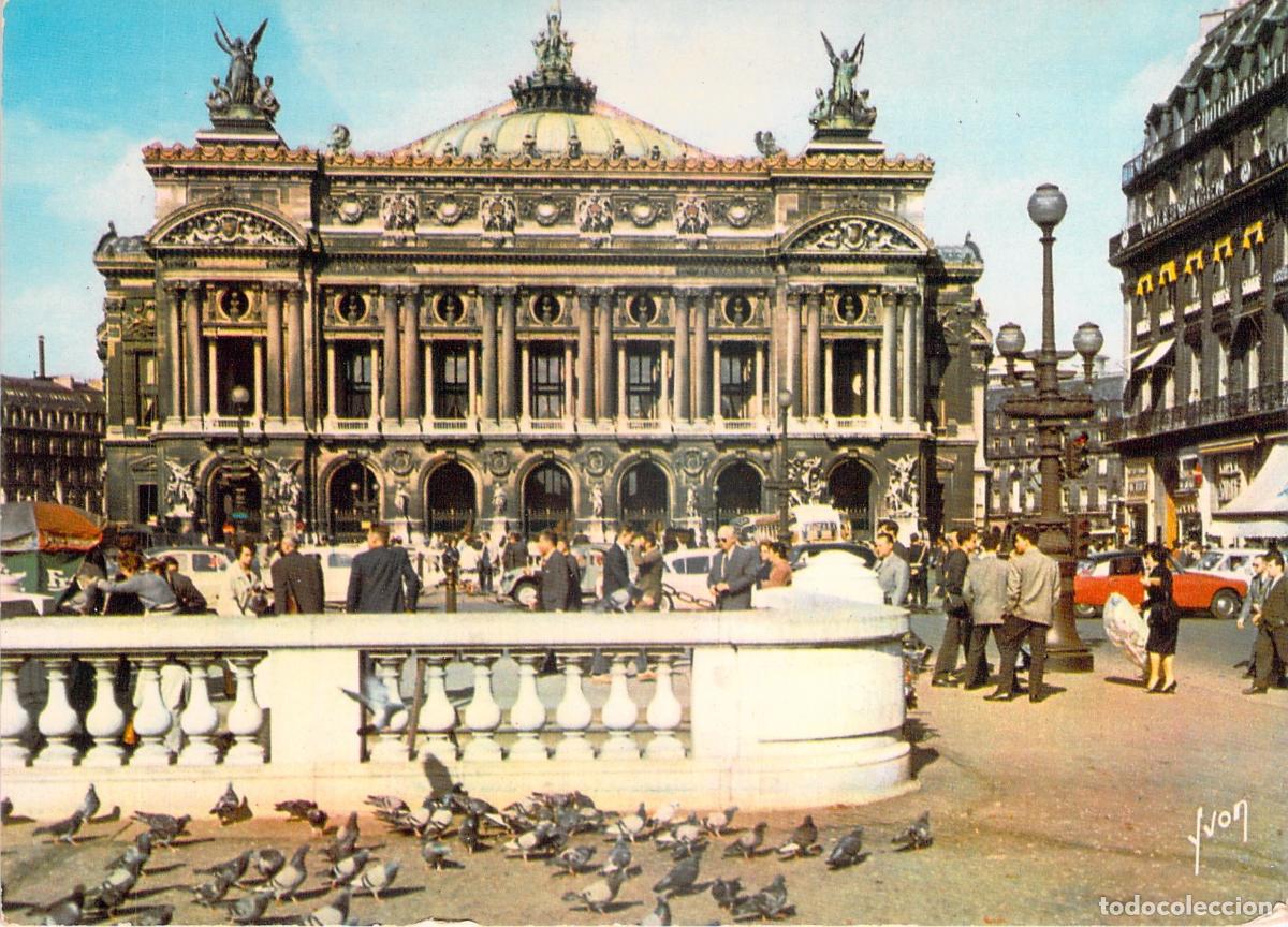 Postais: Postal de Par&iacute;s - Vista de la &Oacute;pera Garnier y la Plaza de la &Oacute;pera