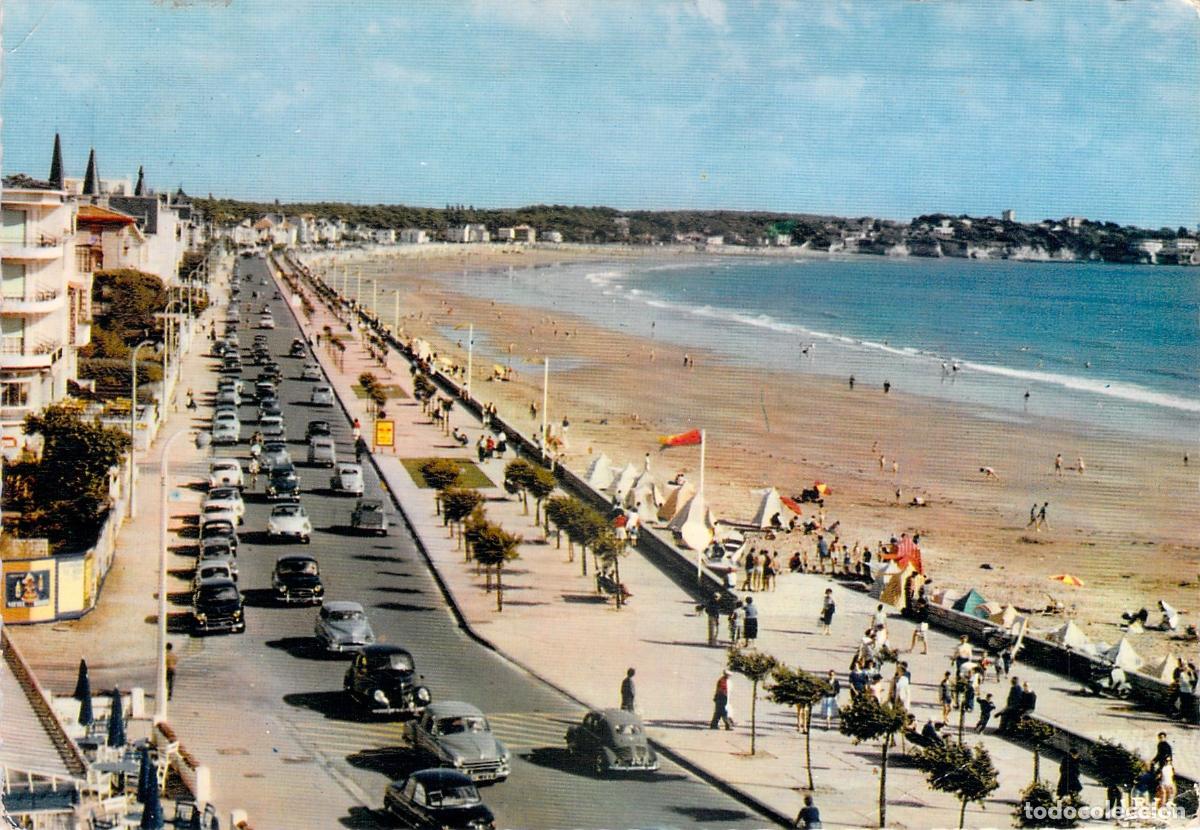 Postais: Postal Tur&iacute;stica de la Playa y Paseo de Valli&egrave;res en Royan