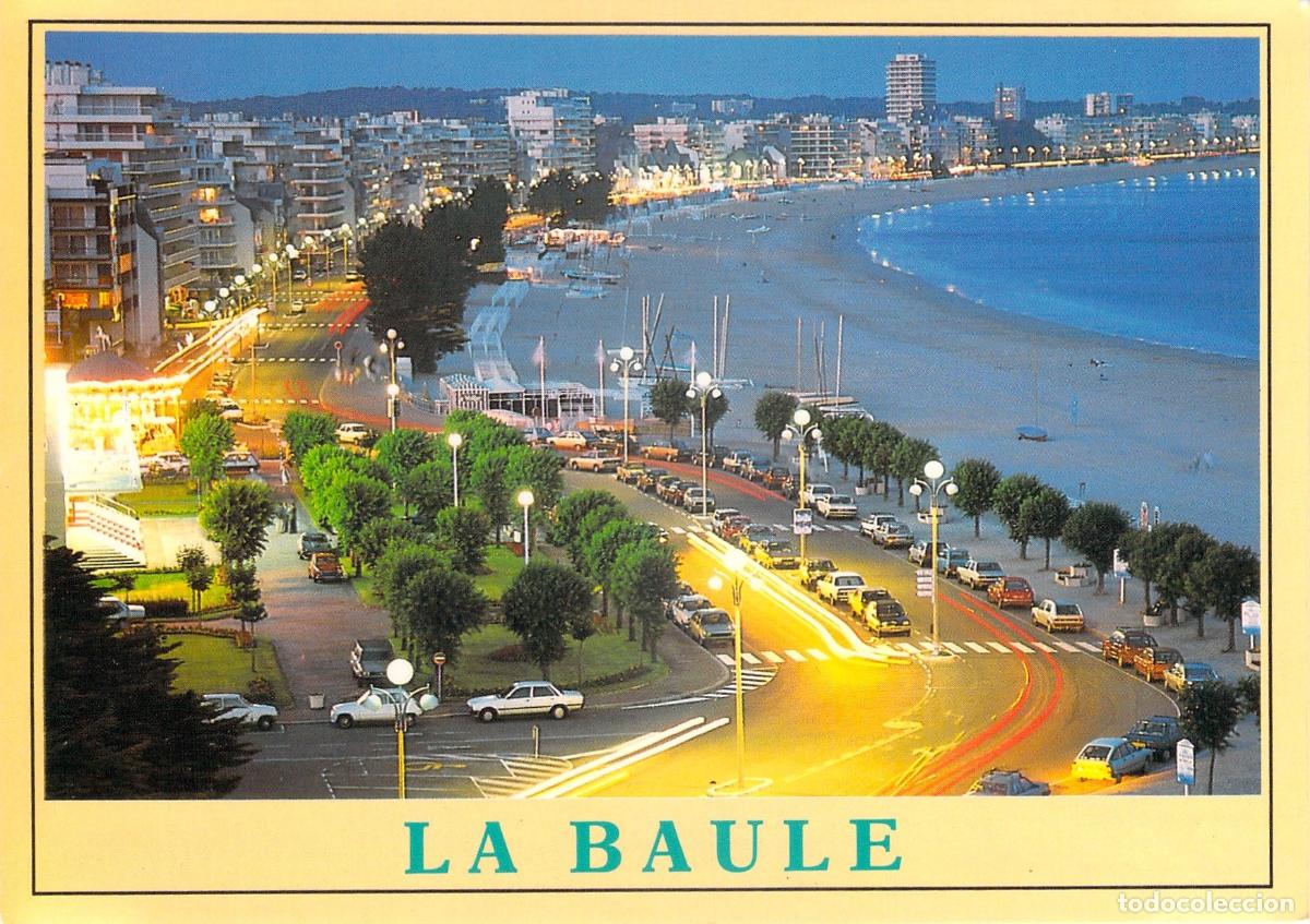 Postales: Postal de La Baule Vista Nocturna de la Playa y el Paseo