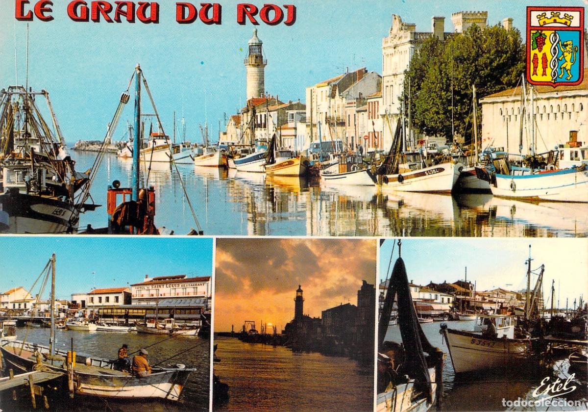 Postales: Postal de Le Grau-du-Roi, Francia: Vistas del Puerto y Faro