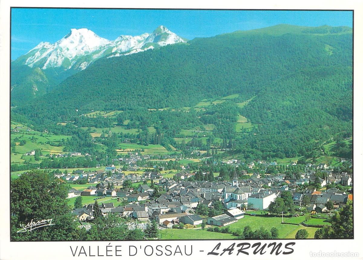 Postales: Postal del Valle de Ossau y la Estaci&oacute;n de Laruns Pirineos