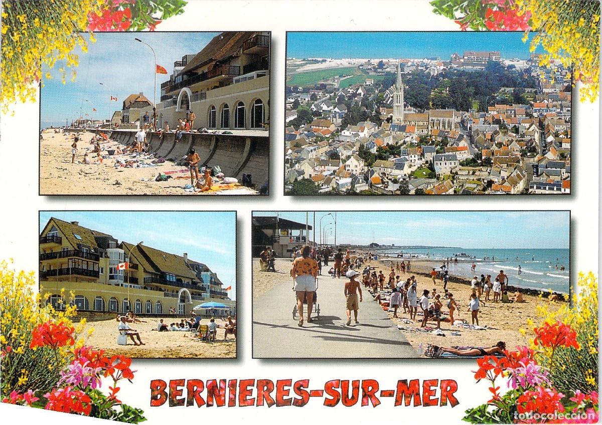 Postales: Postal de Berni&egrave;res-sur-Mer, Calvados, Francia - Vista M&uacute;ltiple de la Playa