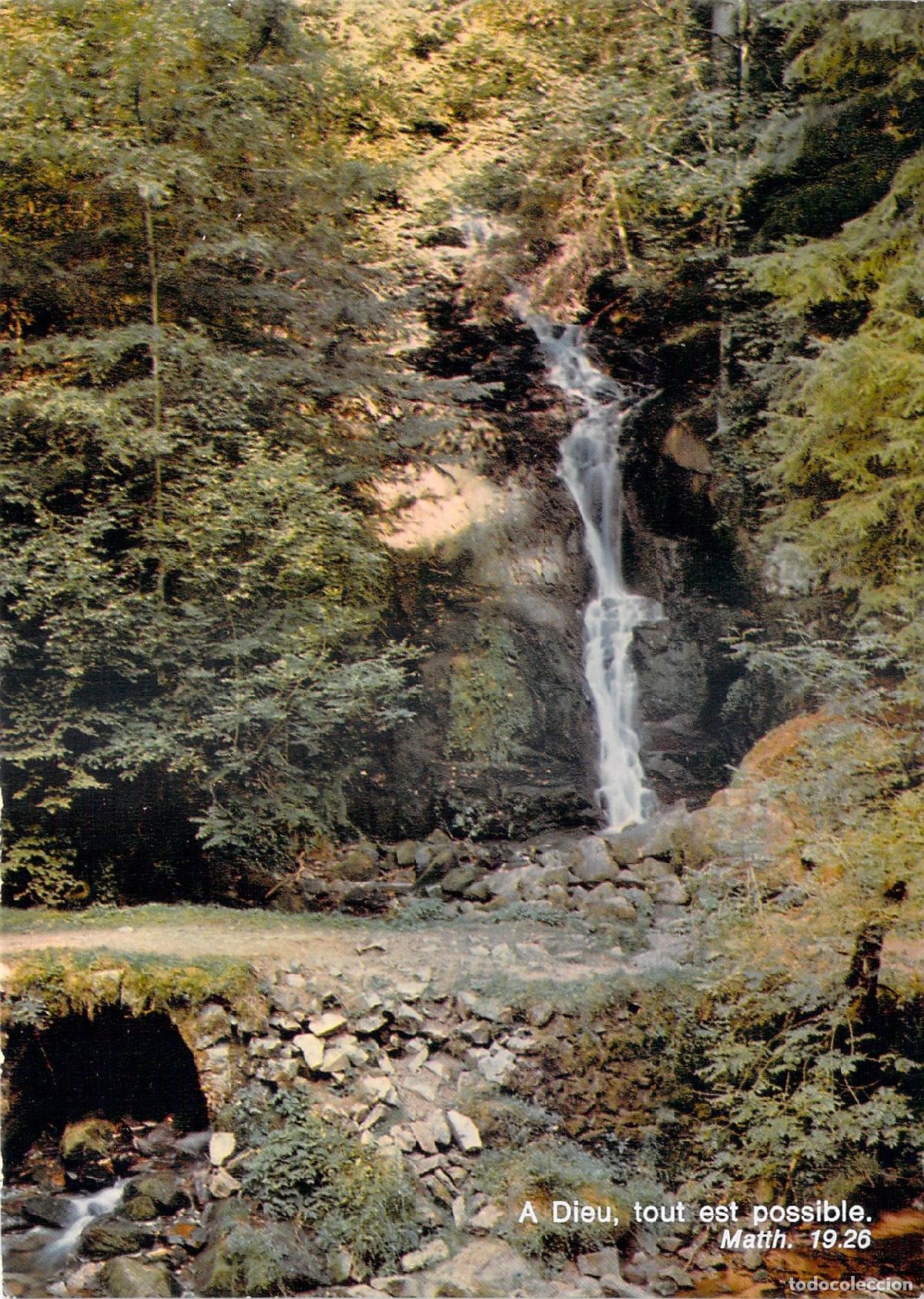 Postales: Postal de Cascada Natural en la Regi&oacute;n de Vosgos Francia