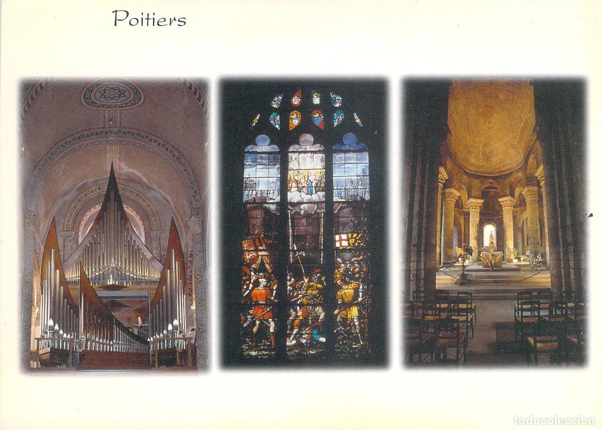 Postales: Postal Iglesia Notre-Dame-la-Grande en Poitiers, Francia