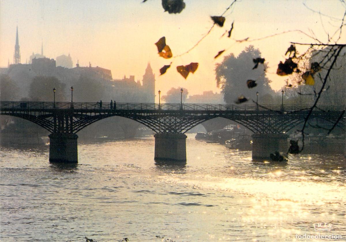Postales: Postal de Par&iacute;s: Atardecer en el Sena y Pont des Arts