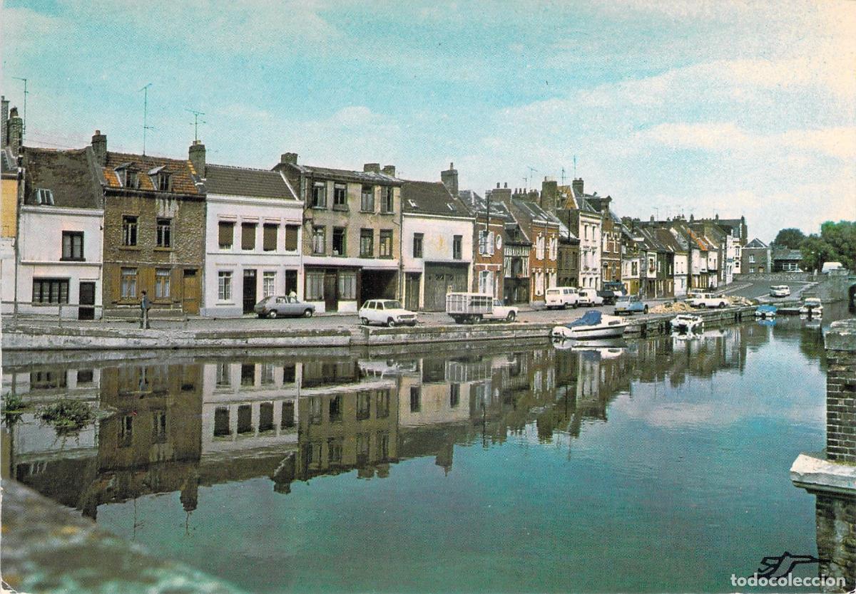 Postales: Postal de Amiens - Barrio de Saint-Leu y R&iacute;o Somme, Francia