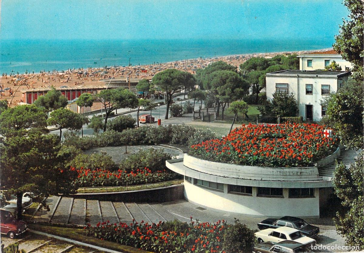 Cartoline: Postal de Lignano Sabbiadoro, Italia, Playa y Jardines