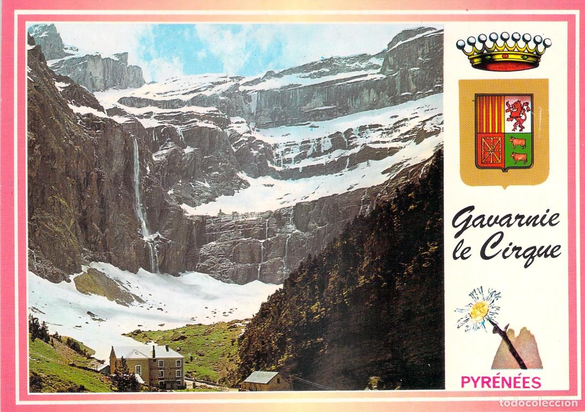 Cartoline: Postal del Circo de Gavarnie y la Gran Cascada en los Pirineos