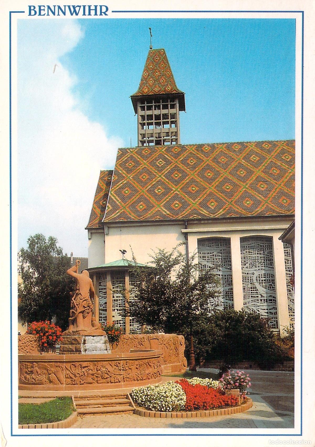 Cartoline: Postal de Bennwihr Alsacia Iglesia de San Pedro y San Pablo