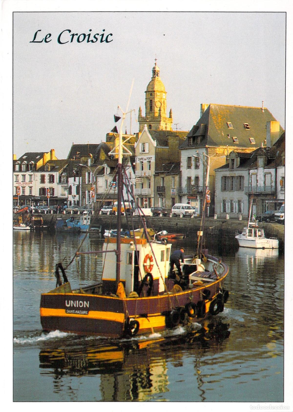 Cartoline: Postal del Puerto de Pesca en Le Croisic Francia con Barco