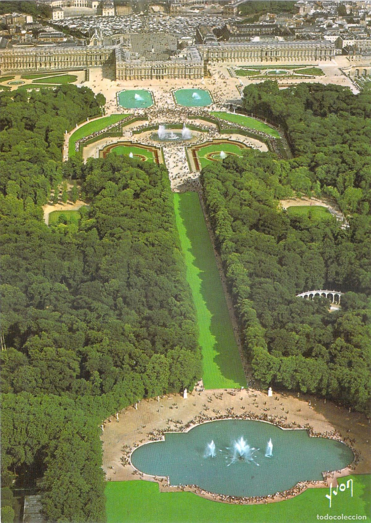 Postales: Postal de Vista A&eacute;rea del Palacio de Versalles y Jardines de Francia