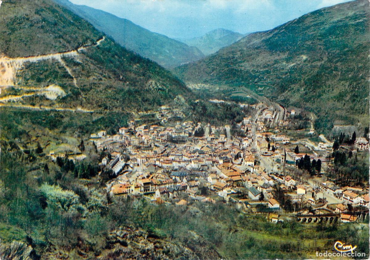 Postales: Postal Vista A&eacute;rea Panor&aacute;mica de Ax-les-Thermes Ari&egrave;ge