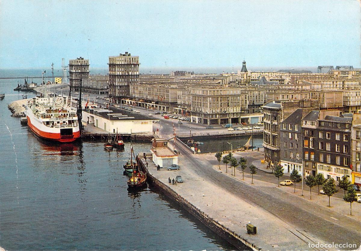 Postales: Postal de Le Havre con Vista del Puerto y Ferry Viking