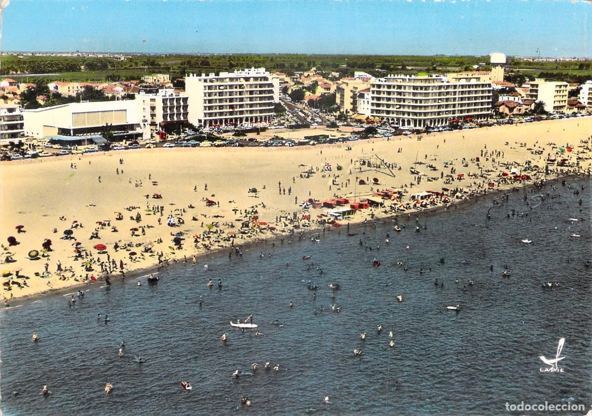 Postales: Postal de Canet-Plage: Vista A&eacute;rea de la Playa y el Centro
