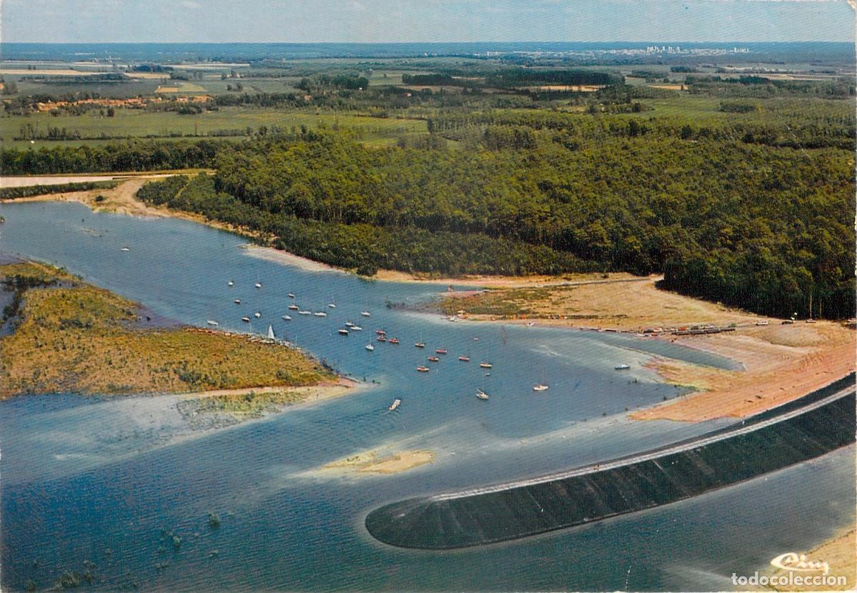Postales: Postal de Vista A&eacute;rea del Lago del Grand Der y la Presa de Marne