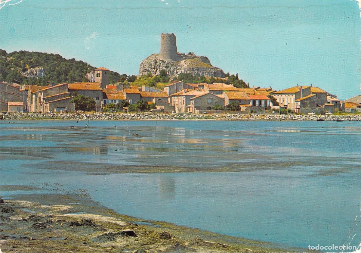 Postales: Postal de Gruissan-Village y la Torre Barberousse, Aude, Francia