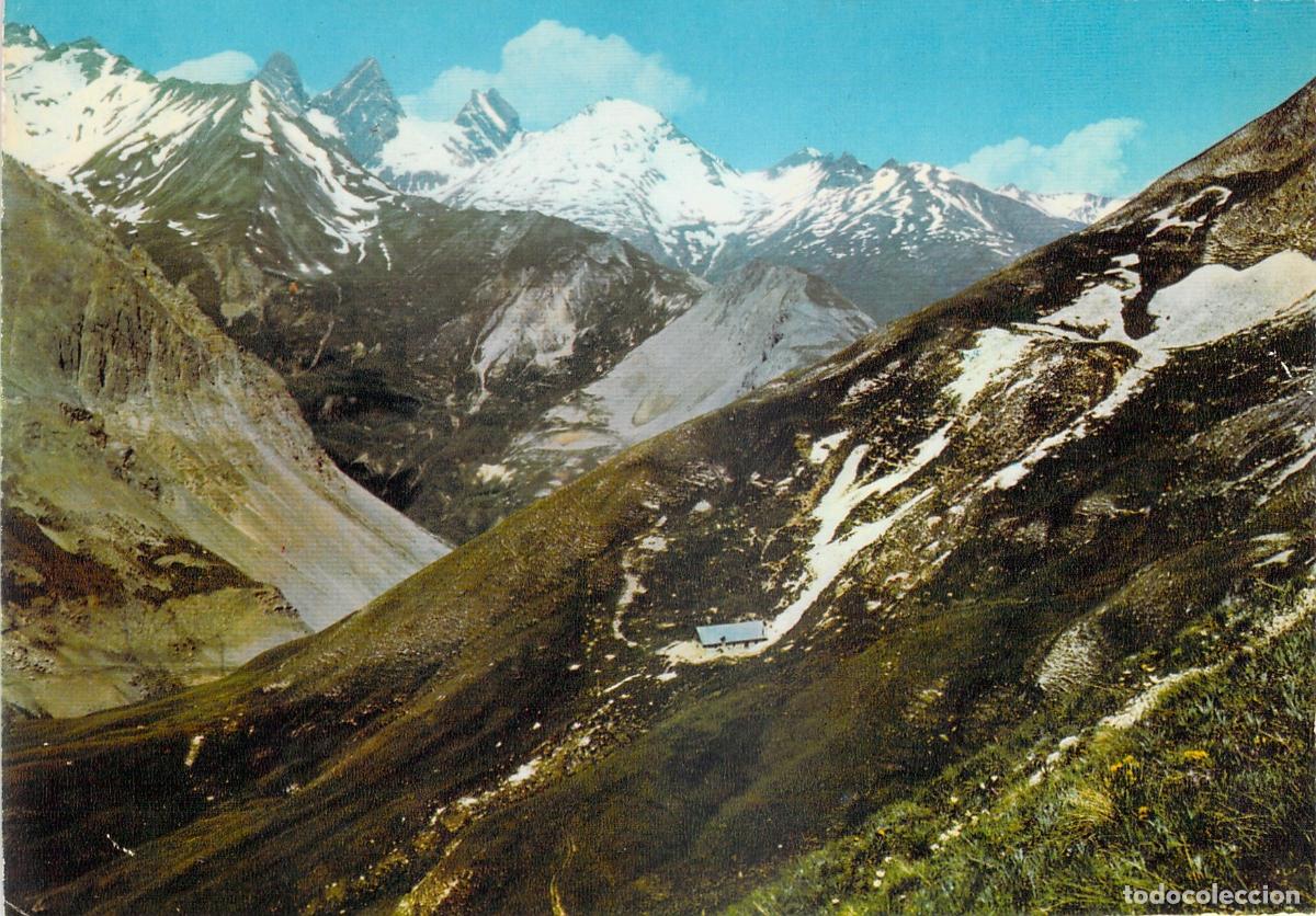Postales: Postal de Les Aiguilles d'Arves en Primavera, Savoie