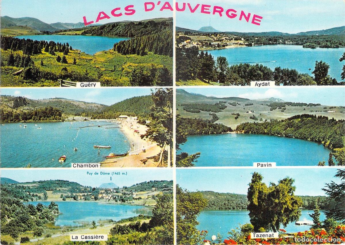 Postales: Postal de los Lagos de Auvergne - Gu&eacute;ry, Aydat, Chambon, Pavin