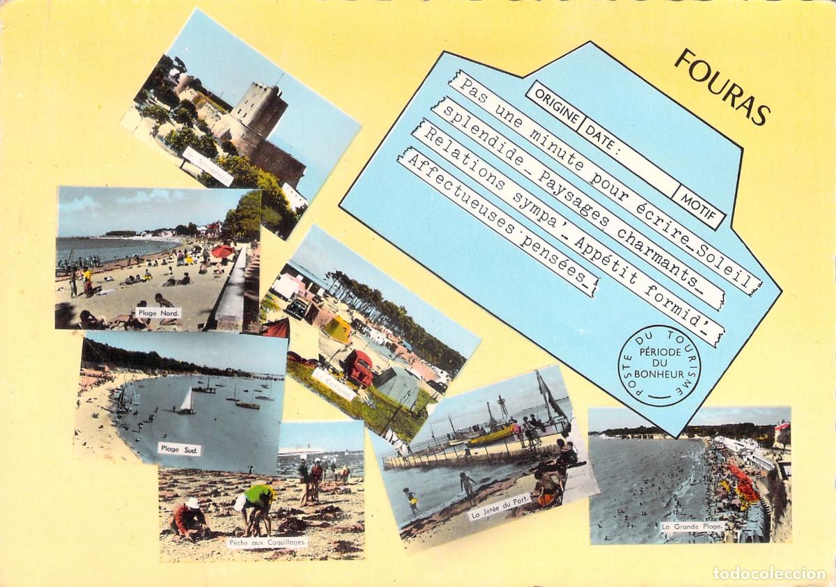 Postales: Postal Multivista de Fouras Francia con Playas y Fuerte Vauban