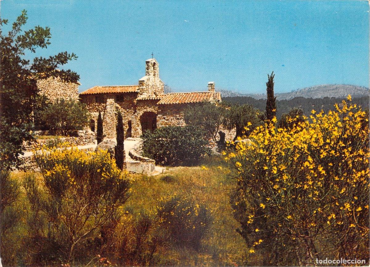 Postales: Postal de la Chapelle de la P&eacute;piole en la Costa Azul, Francia