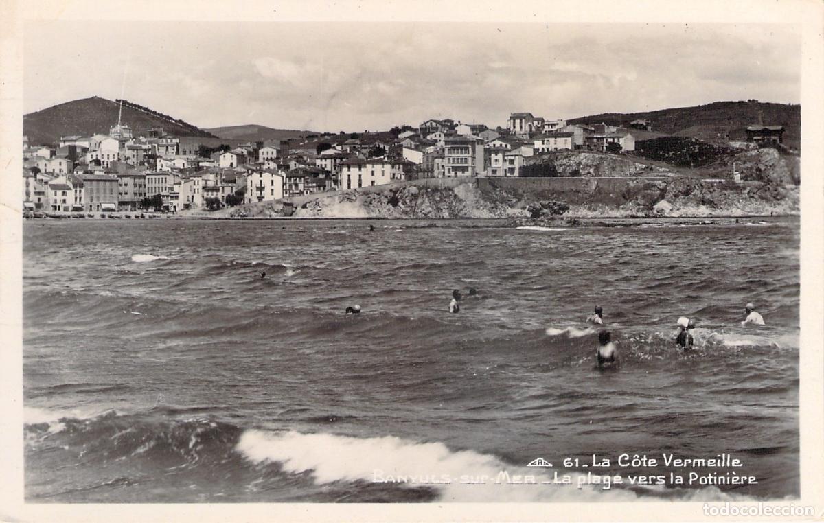 Postales: Postal Banyuls-sur-Mer La C&ocirc;te Vermeille Playa y Ba&ntilde;istas