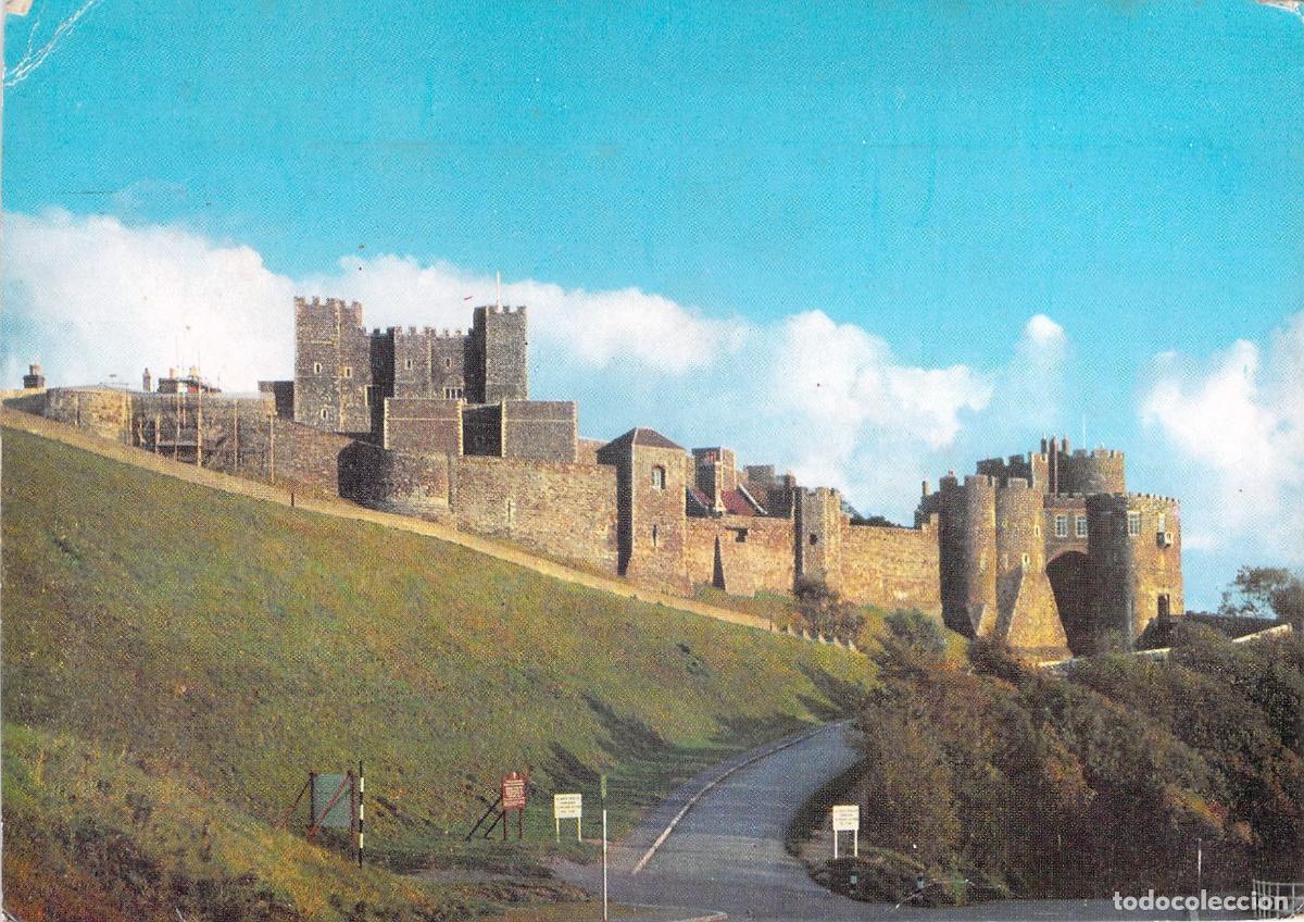 Postales: Postal del Castillo de Dover con la Torre del Homenaje y Puerta del Condestable