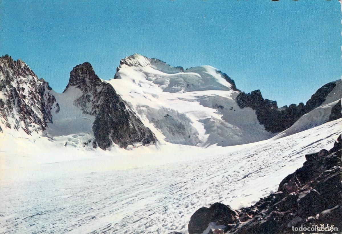 Postales: Postal de los Alpes Franceses: Les &Eacute;crins y el Glaciar Blanco