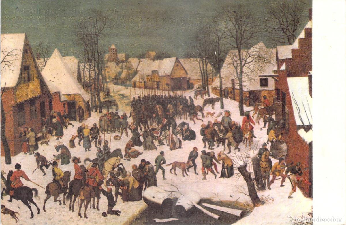 Postales: Postal de Arte Pieter Bruegel El Viejo - La Masacre de los Inocentes