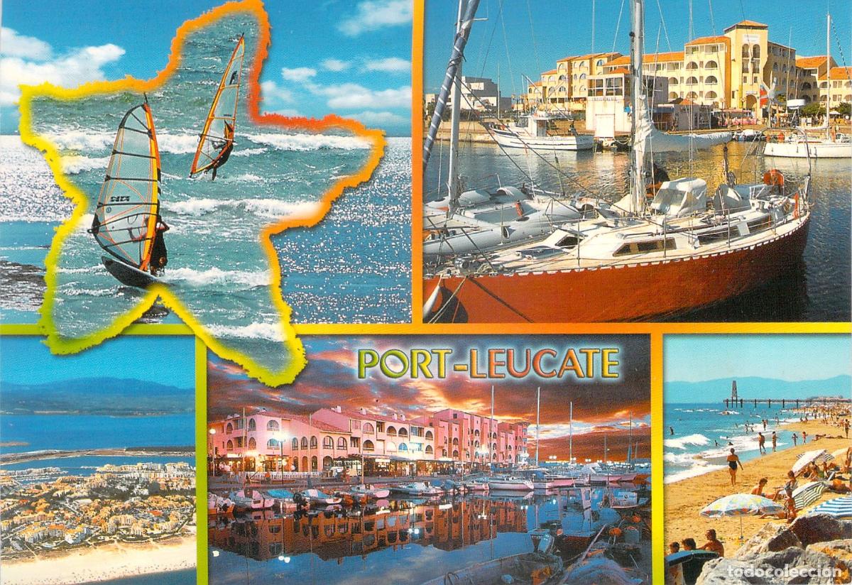 Postales: Postal de Port-Leucate, Francia con Vistas de la Playa y Puerto