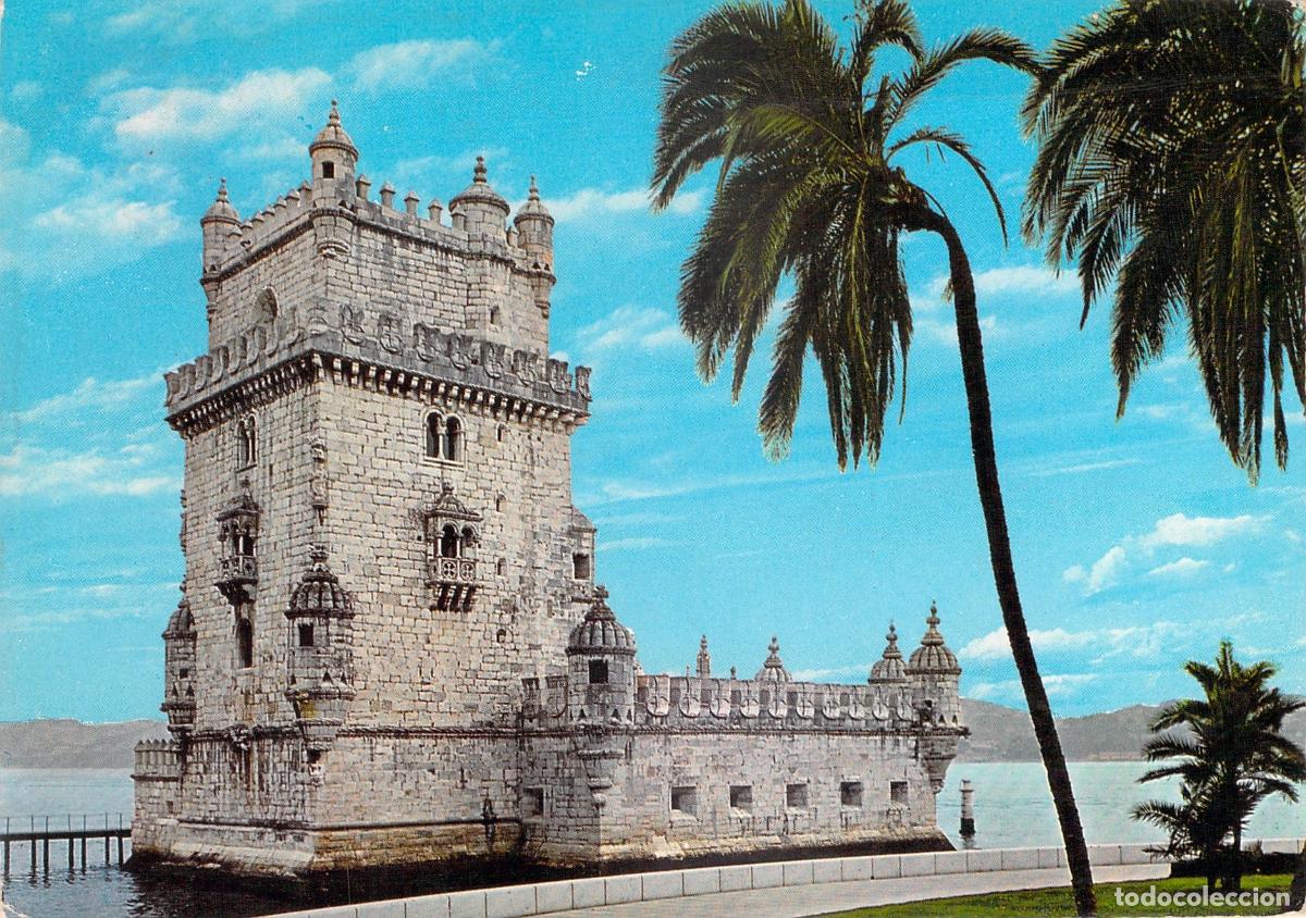 Postales: Postal de la Torre de Bel&eacute;m en Lisboa, Portugal
