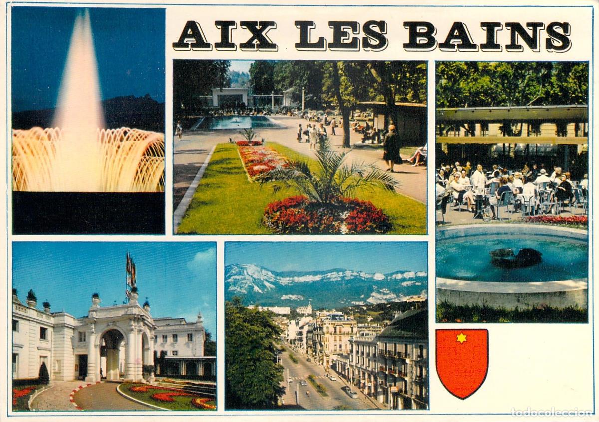 Postales: Postal Multivista de Aix-les-Bains, Francia