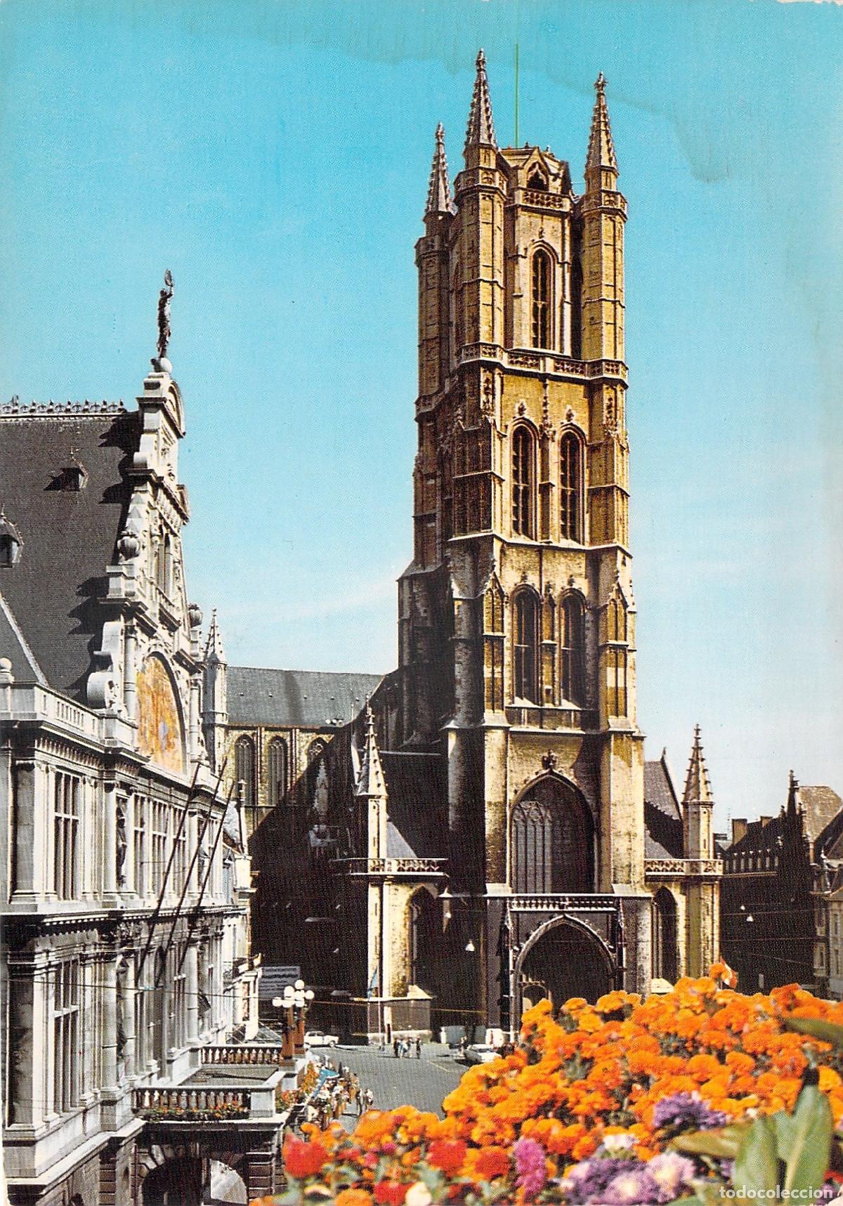 Postales: Postal de la Catedral de San Bav&oacute;n en Gante, B&eacute;lgica