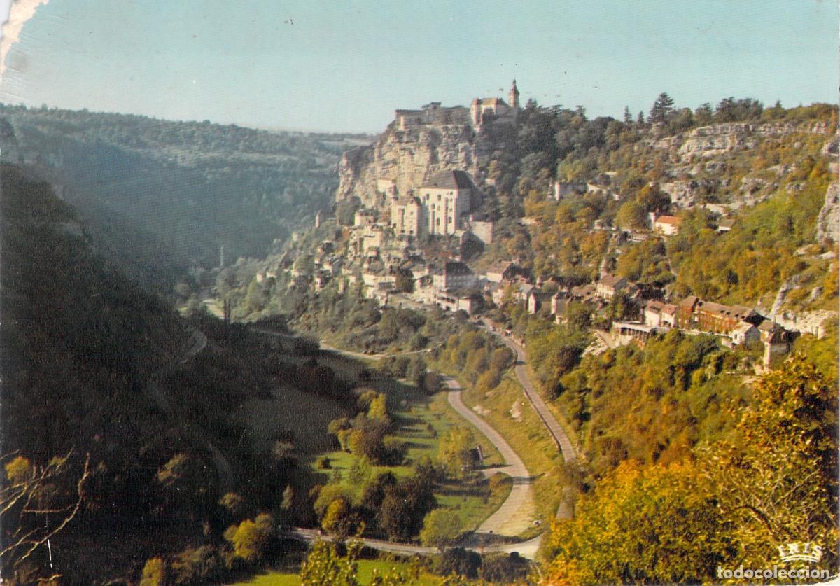Postales: Postal de Rocamadour, Vista de los Santuarios y el Castillo