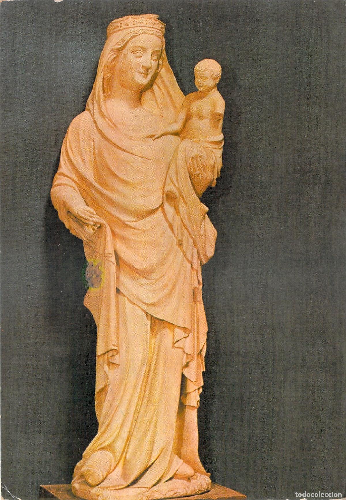 Cartes Postales: Postal de la Virgen con el Ni&ntilde;o, Abad&iacute;a de Mondaye, Francia