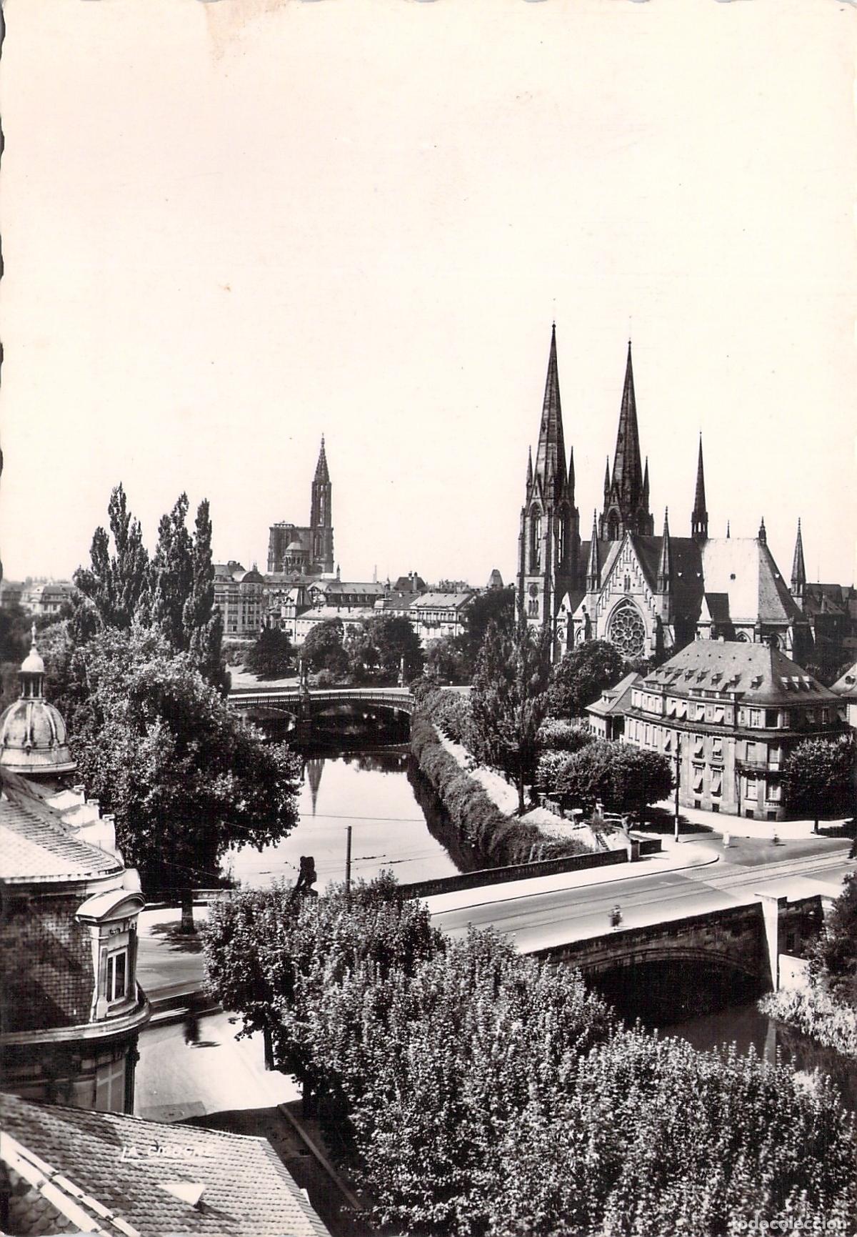 Cartoline: Postal de Estrasburgo con la Iglesia de San Pablo y la Catedral