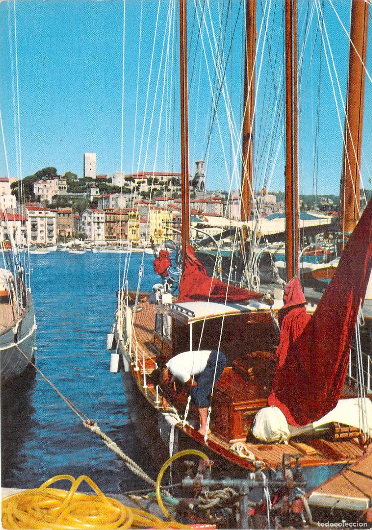 Cartoline: Postal de Cannes, Un Rinc&oacute;n del Puerto y Vista de Le Suquet